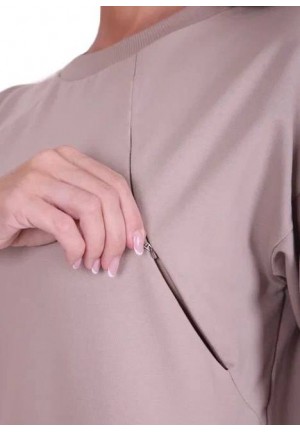 Свитшот универсальный кофейный для беременных и кормящих (480) Свитшот универсальный кофейный для беременных и кормящих (480)