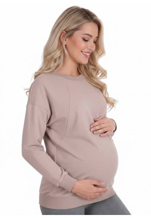 Свитшот универсальный кофейный для беременных и кормящих (480) Свитшот универсальный кофейный для беременных и кормящих (480)