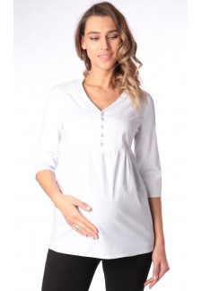Блуза белая для беременных и кормящих (ем 8003)..