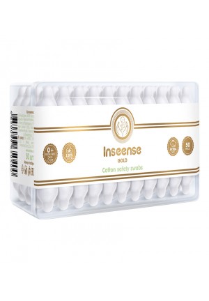 Палочки ватные для детской гигиены с ограничителями Inseense, 50 шт Палочки ватные для детской гигиены с ограничителями Inseense, 50 шт