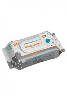 Салфетки влажные детские Inseense без запаха, 80 шт..