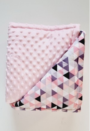 Одеяло-плед детский Розовые ромбы 90х90см