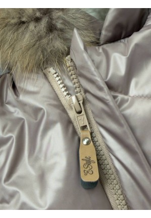 Детский комбинезон-трансформер на овчине какао «Прелесть» 