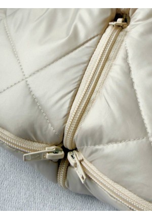 Детский комбинезон-трансформер на овчине кремовый «Прелесть» 