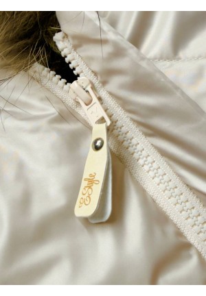 Детский комбинезон-трансформер на овчине кремовый «Прелесть» 