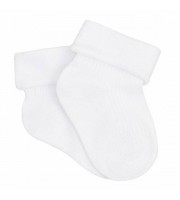 Носки детские белые (с отворотом) р.7-8 (3065)