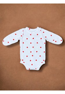 Боди лапша красные сердечки (BD-005)