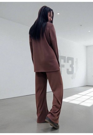 Брюки трикотажные шоколад для беременных (В-220)