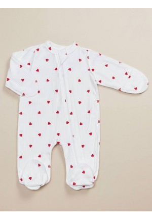 Комбинезон на молнии лапша красные сердечки (KD-016)
