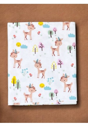 Пеленка фланелевая 90х110см Оленята (PF-001)