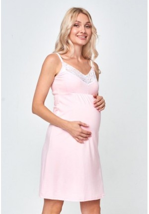 Сорочка "Наоми" светло-розовая для беременных и кормящих 