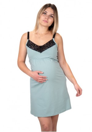 Сорочка "Наоми" мята для беременных и кормящих 